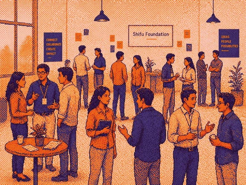 A network gathering of patrons and founders